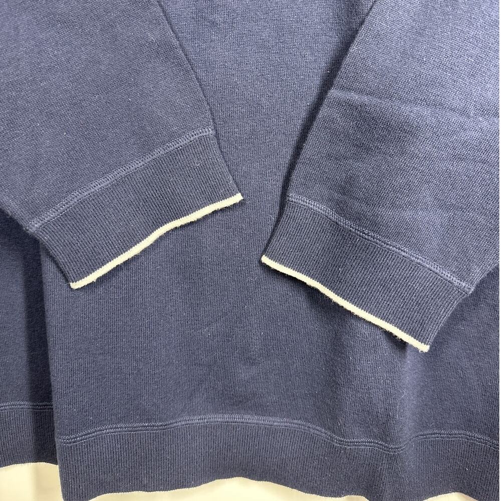 Eddie Bauer Colorblock Two-Tone 3/4 Sleeve Sweater Top Blue White Size 2XL ** - Picture 8 of 9